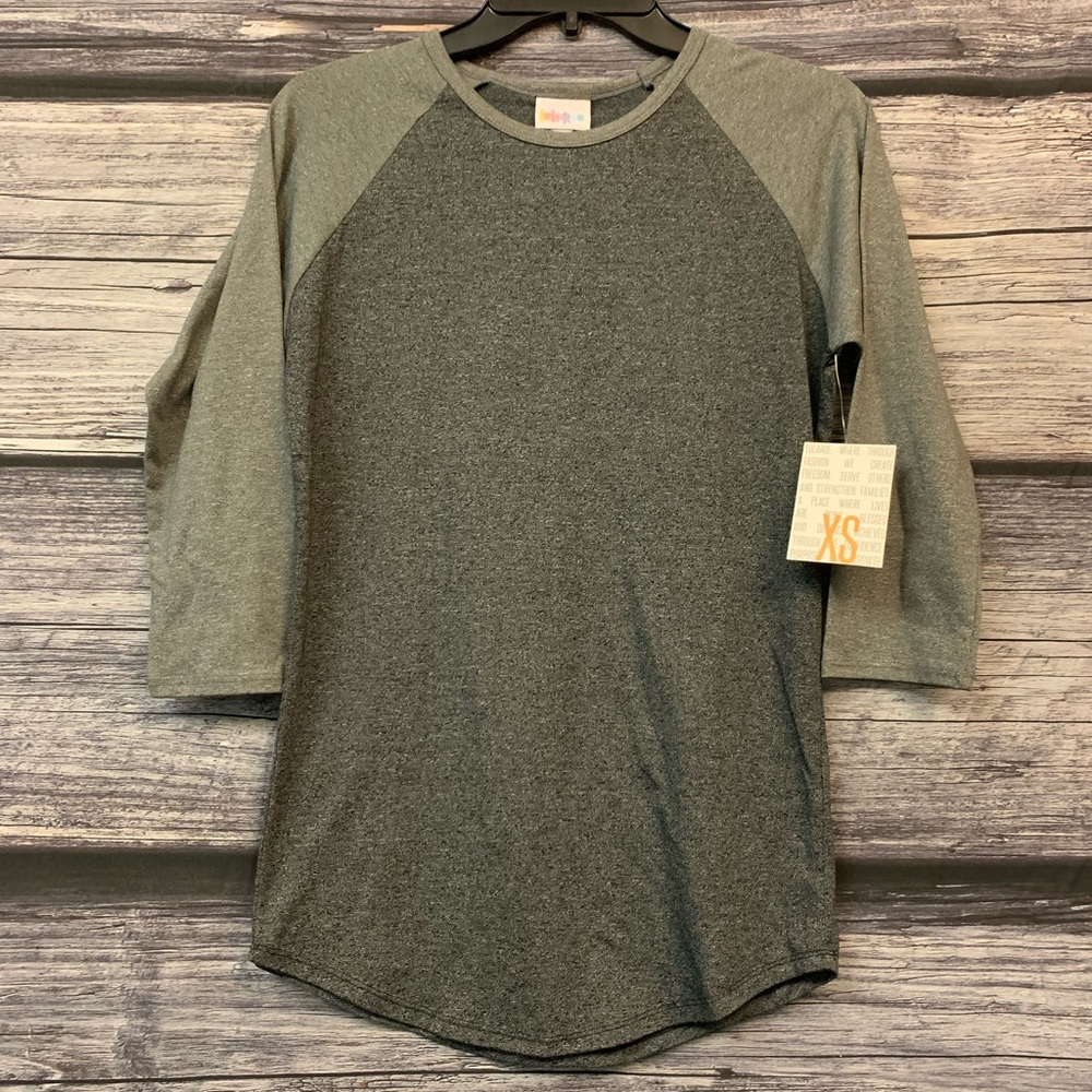 NWT Lularoe Randy raglan Gray size XS X-Small